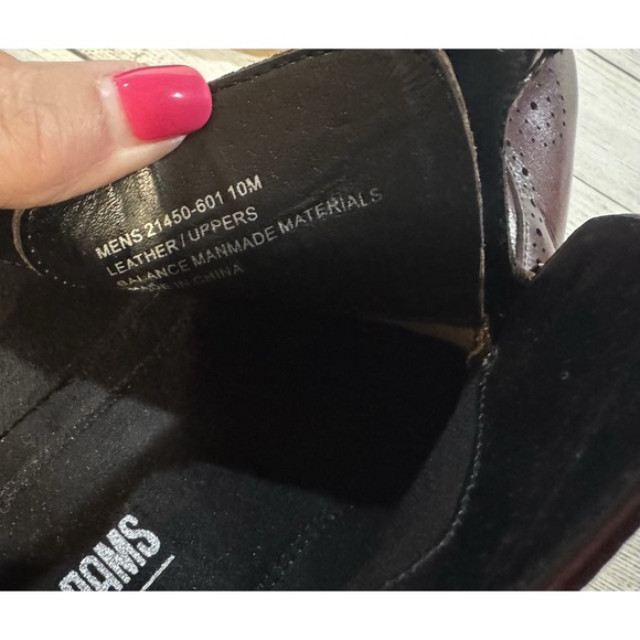 Stacy Adams Double Monk Strap Wing Tip Wine Burgundy Leather Dress Shoes 10 M main image 5